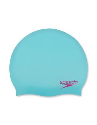 SPEEDO - CUFFIA JUNIOR - PLAIN MOULDED SILICONE CAP - 70990H201 - BLUE/RED