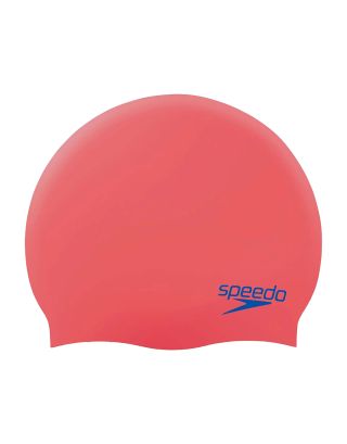 SPEEDO - CUFFIA JUNIOR - PLAIN MOULDED SILICONE CAP - 70990H200 - RED/BLUE