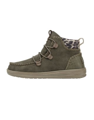 DUDE - SCARPA DONNA - ELOISE RECYCLED LEATHER -121898511 - DUSTY OLIVE