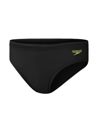 SPEEDO - COSTUME SLIP JUNIOR 6.5 CM - LOGO BRIEF - 00314916869 - BLACK/LEMON DRIZZLE