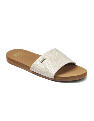 REEF - INFRADITO DONNA - BLISS NIGHTS SLIDE - CJ0256 - WHITE/TAN - A
