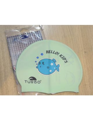 TURBO - CUFFIA SILICONE JUNIOR CAP - 97004 - LIGHT GREEN