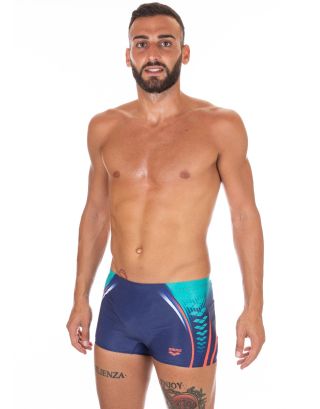 ARENA - COSTUME BOXER - ONE PLACED PRINT - 001413704 - NAVY/FLUO RED - MAXLIFE