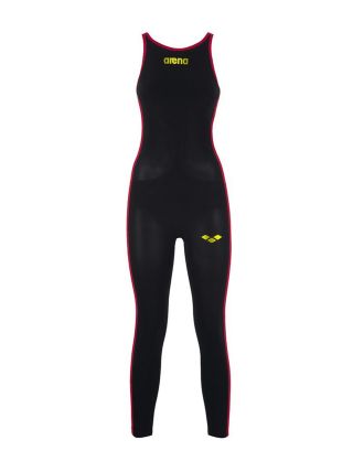 ARENA - WOMAN POWERSKIN R-EVO + FBLLC OPEN WATER BODY - CLOSED BACK - 25109503 - BLACK/FLUO YELLOW