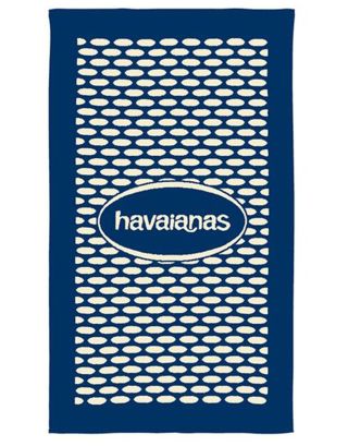 HAVAIANAS - TELO - LOGO TOWEL - 140x80cm - 4122932-0180 - OFF WHITE/BLUE